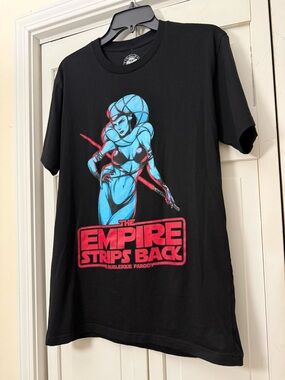 The Empire Strips Back Shirt Mens M Black Burlesque Parody Star Wars Graphic